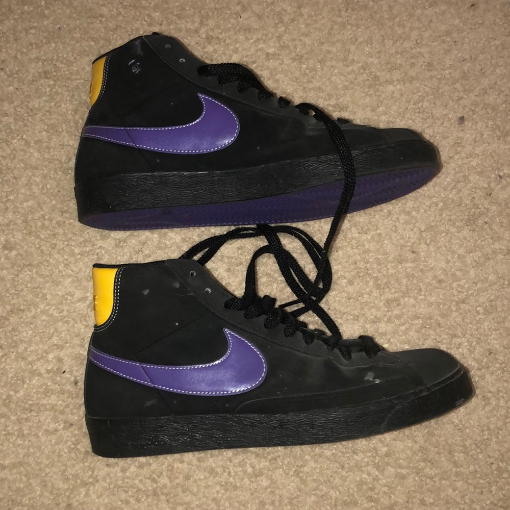 2009 Nike Blazer LA Lakers Theme Purple/Gold Sz 10